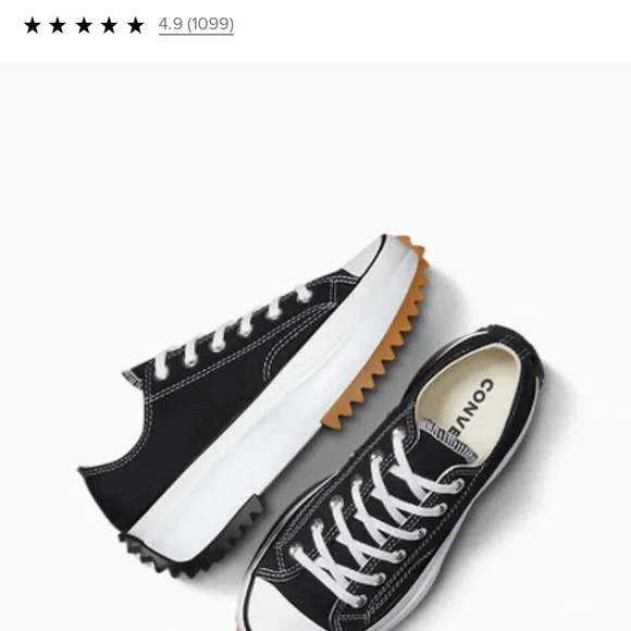 Great condition Converse Black and White Women's Sneakers - Picture 2 of 14